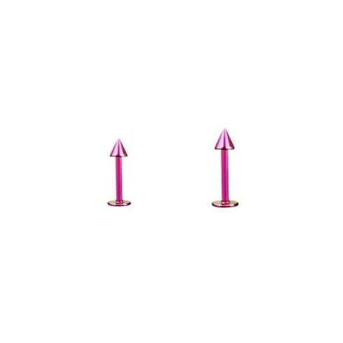 Pink pvd ajakpiercing (1,2 mm) kúppal PI-BLSN