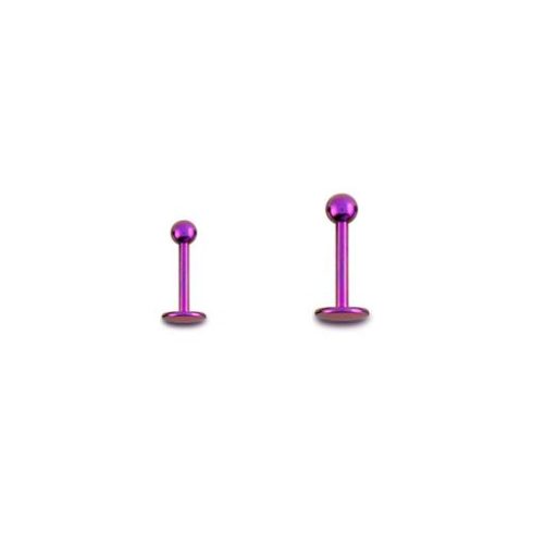 Purple pvd micro labret with ball PU-BLB