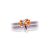 Designed Silver Ring with Amber Stone R7016