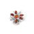 Silver Ring with Amber Stone R7239