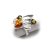 Silver Ring with Amber Stone R7361