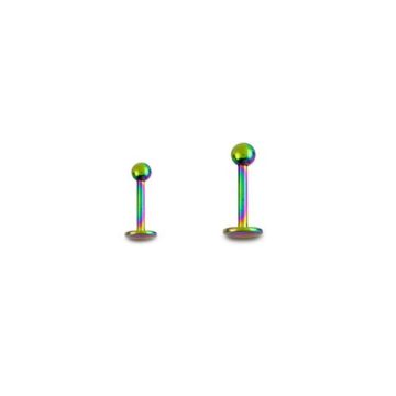 Rainbow pvd labret with ball RA-BLB