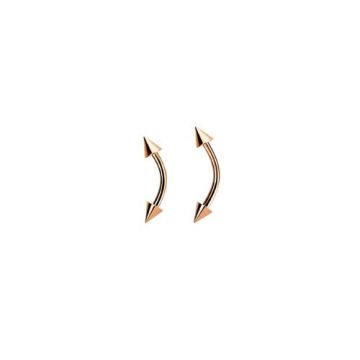   Rose Gold PVD Plated Micro Bananas with Cone 1.2 mm RG-BBSNNE