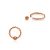 Rose Gold PVD Surgical Steel Twisted Wire Ring BCRNW