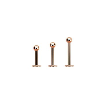   Rose Gold PVD Plated Micro Labrets with Balls 1.2 mm RG-BLBNL