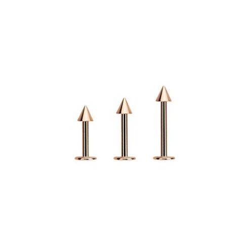 Rose Gold PVD Plated Micro Labrets with Cone 1.2 mm RG-BLSNNL