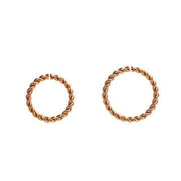 Rose Gold PVD Surgical Steel Twisted Seamless Ring RG-BSRNW