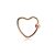 Rose Gold Heart Shaped Ball Closure Ring for Ear Piercing RG-EHCRA