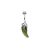 Silver Banana with Chili Swarovski Crystal SBF-139OL