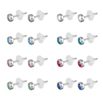 Surgical Steel Stud Earrings with Premium Crystal SEBJDM