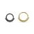 PVD Black or Gold Annealed Surgical Steel Septum or Helix Ring - 1.2 mm SEPTNS