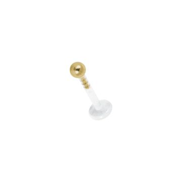   Bioplaszt fül(tragus, helix)- és ajakpiercing 18k aranystifttel SFLGA01L