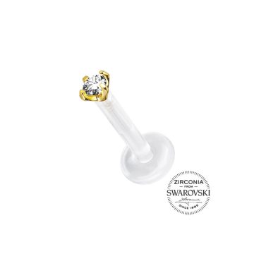   Bioplast Helix, Tragus, Labret Piercing with 18 Carat Gold Attachment SFLGAJ06L