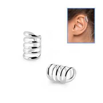   Ezüst fake/hamis helix piercing, fülgyűrű - hosszú SHRT11