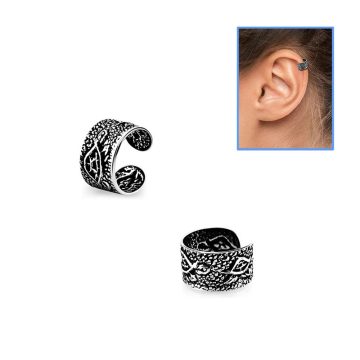   Ezüst fake/hamis helix piercing, fülgyűrű - teknős SHRT17