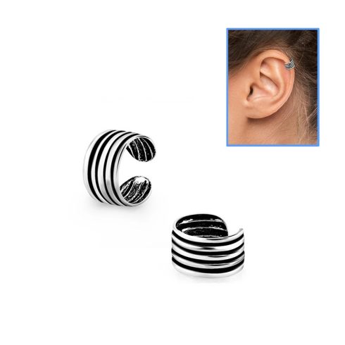Ezüst fake/hamis helix piercing, fülgyűrű SHRT6