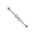 Industrial Barbell Set with White Cubic Zirconia - Infinity SIBBZ2