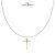 Steel Cross Pendant Necklace with Zirconia Stones SPZN-718