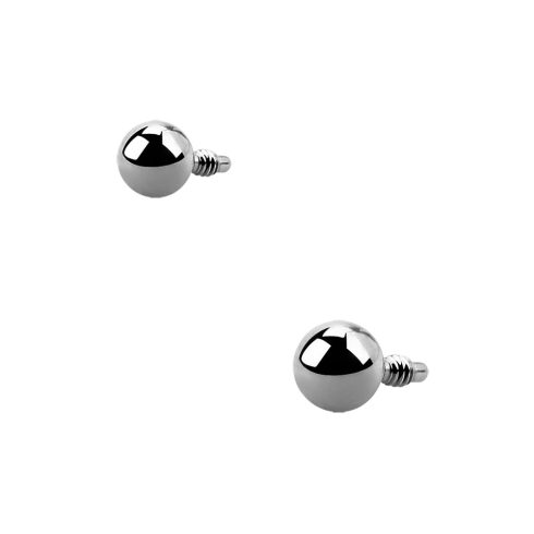 Dermal anchor internally threaded surgical steel ball ST-IB