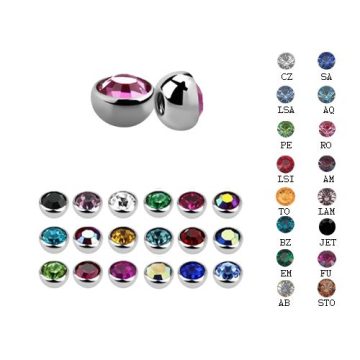 Steel Half Balls with Preciosa Big Stone 1.2 mmST-JBallH3B