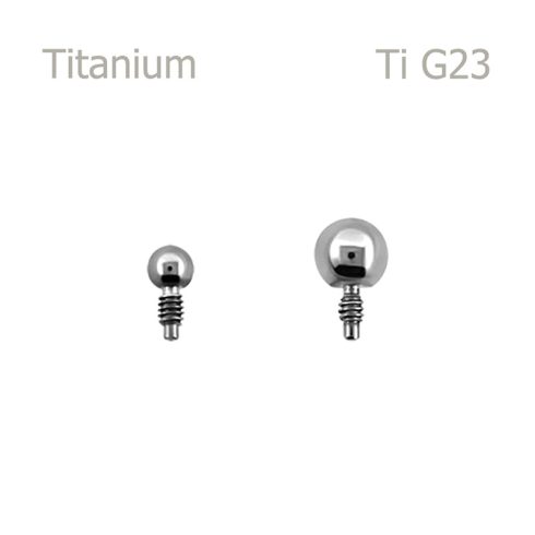 Titanium G23 ball shaped dermal anchor top part T-IAB