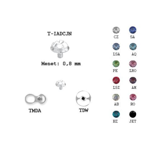 Titanium Jewelled Disc for Mini Dermal Anchor T-IADCJN