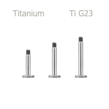 Titán ajak, tragus, helix fülpiercing talpas szár T-LNw