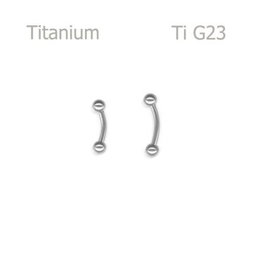 Titanium Micro Bananas with Balls TBBBN