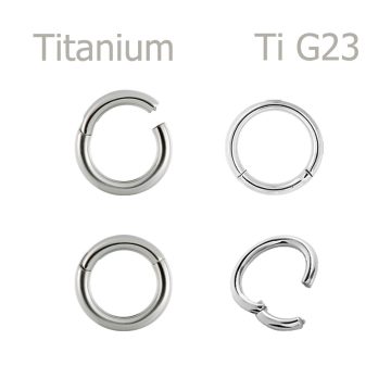  Titanium G23 Hinged Segment Ring TBHRS