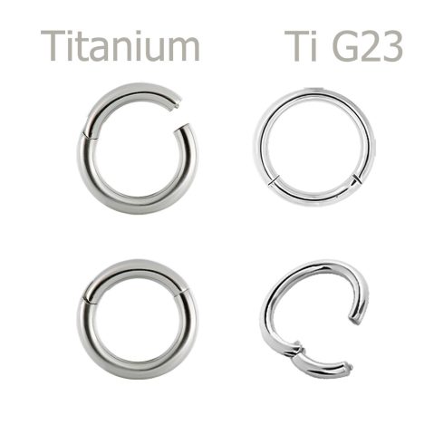  Titanium G23 Hinged Segment Ring -  1.2-1.6 mm TBHRS
