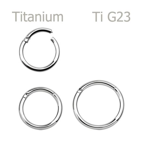  Thin Titanium G23 Hinged Segment Ring TBHRSN