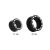 Black acrylic flesh tunnels with stars VFTBKS-L