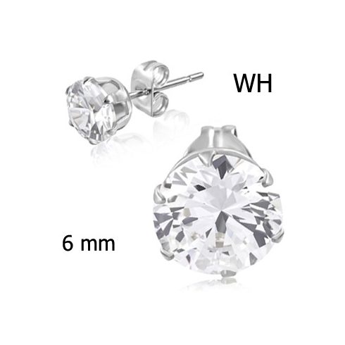 Prong-Set Round Circle Stud Earrings XRYS006