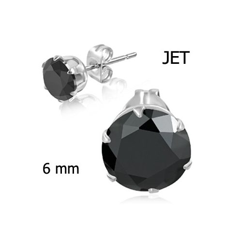 Prong-Set Round Circle Stud Earrings XRYS006
